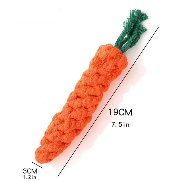 Trendy Carrot Shape Rope Dog Chew