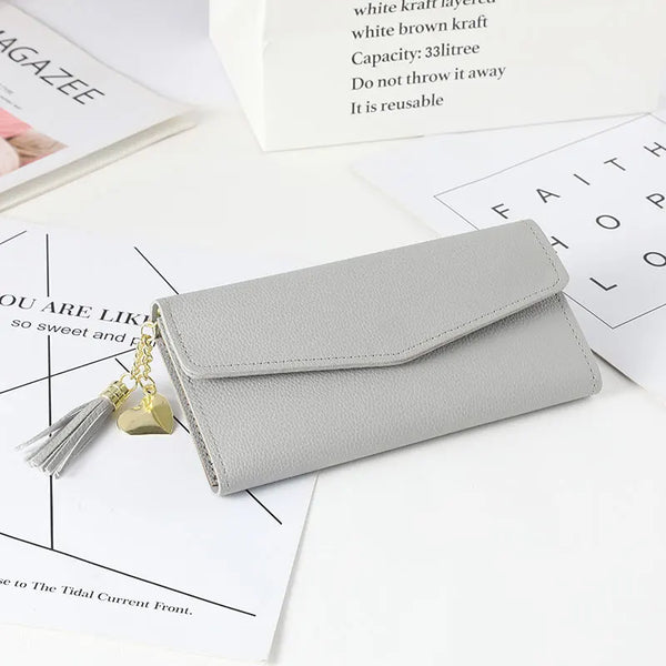Trendy Fold Wallet With Coin Pocket And Tassle
