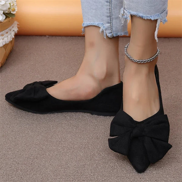 Trendy Casual Flat Bottom Bow Shoes