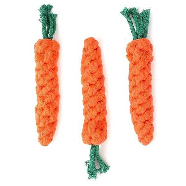 Trendy Carrot Shape Rope Dog Chew