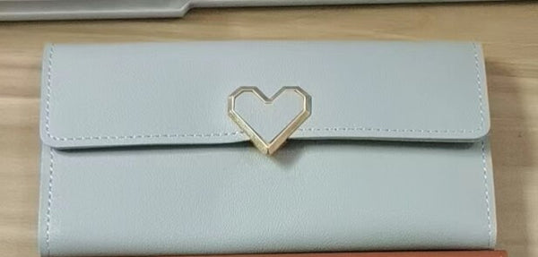 Women Long Wallets Purses Luxury Love Heart Wallets for Ladies Girl Money  Pocket Card Holder Female Wallets Phone Clutch Bag