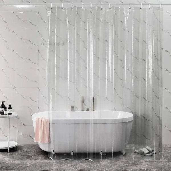 Trendy Waterproof Bath Curtains With Hook