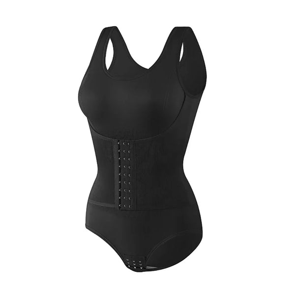 Trendy Bodysuit Shapewear With Zipper Belt
