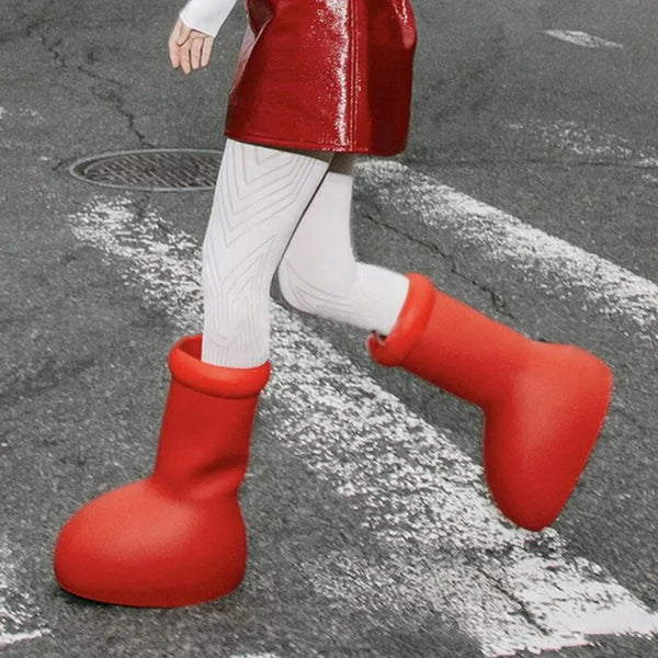 Trendy Cartoon Inspired Big Red Boots