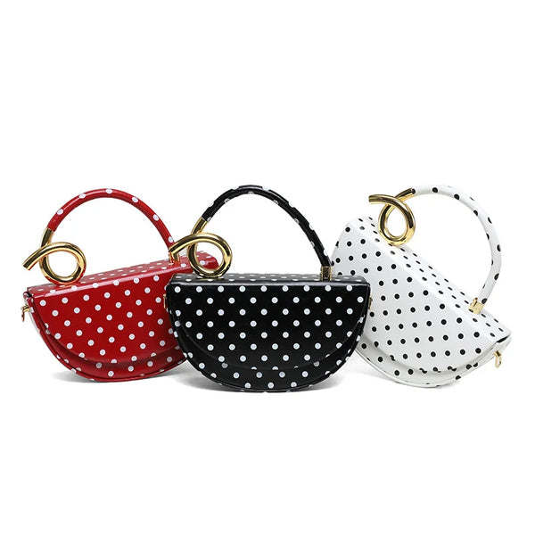 Trendy Polka Dot Crossbody Messenger Bag