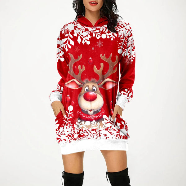 Trendy Ugly Christmas Sweater Reindeer Dress