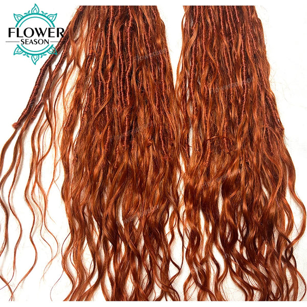 Trendy Ginger Crochet Boho Human Body Wave Locs