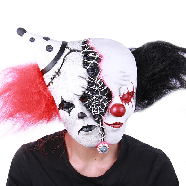 Trendy Double Head Clown Halloween Mask