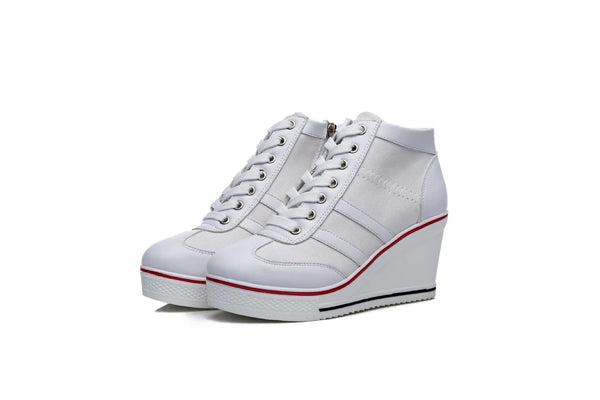 Trendy Canvas style Wedge Heel Shoes