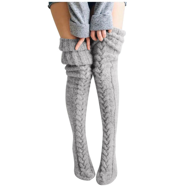 Trendy Crochet Thigh High Foot Warmers