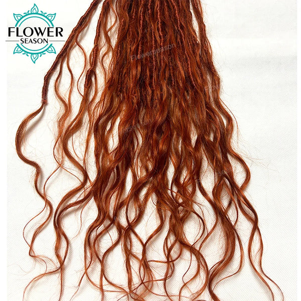 Trendy Ginger Crochet Boho Human Body Wave Locs