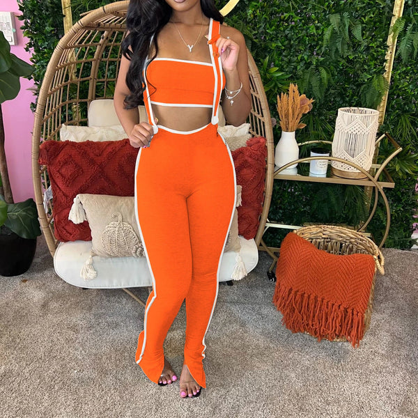 Trendy Strapless Solid Color Crop Top With Suspenders White Lining