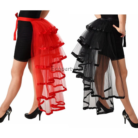 Trendy Tie-on Ruffle Tutu Bustle Skirt