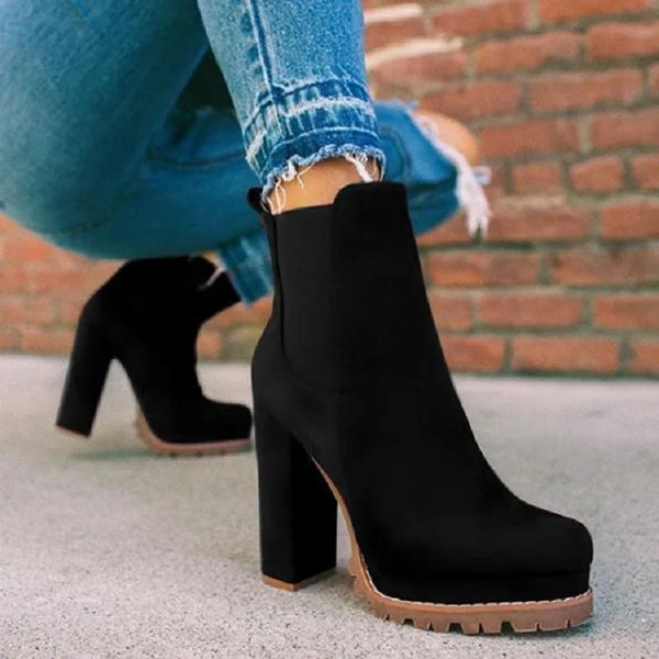 Trendy High Ankle Heel Water Proof Boots