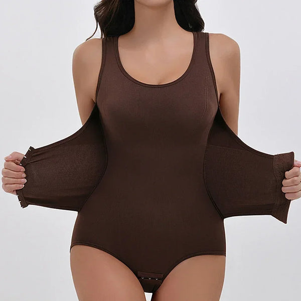 Trendy Bodysuit Shapewear With Zipper Belt