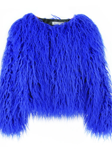 Trendy Faux Fur Shaggy Fluffy Coat