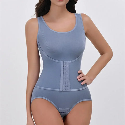 Trendy Bodysuit Shapewear With Zipper Belt