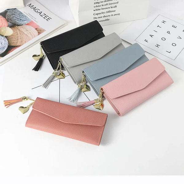Trendy Fold Wallet With Coin Pocket And Tassle