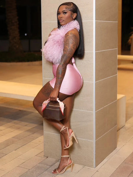 Trendy Two Piece Patchwork Faux Fur Vest