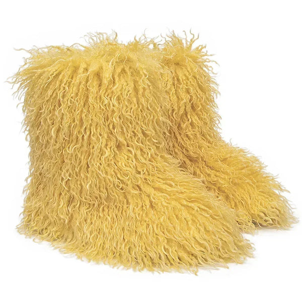 Trendy Teddy Bear Faux Wool Boots