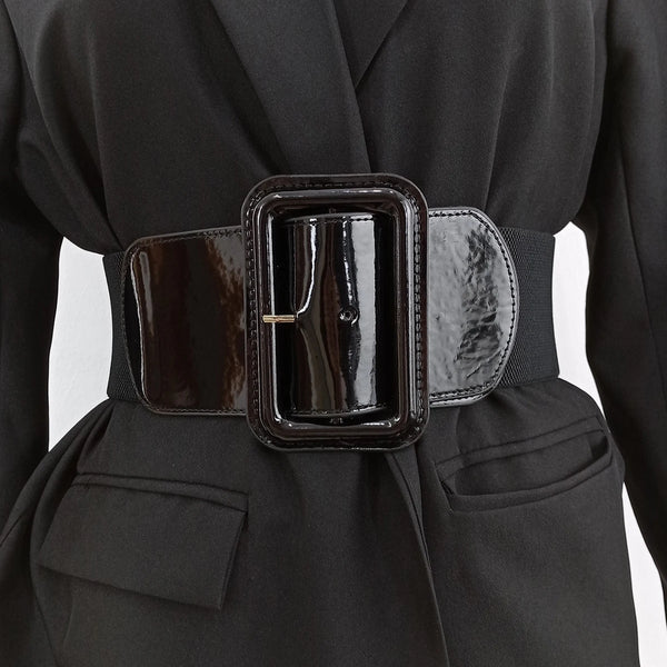Trendy Liquid Leather Waistband Belts