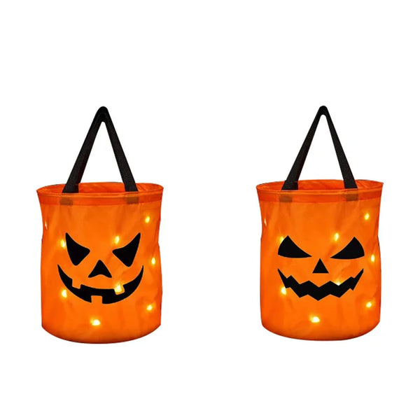 Trendy Halloween Led Light Trick Or Treat Candy Bag