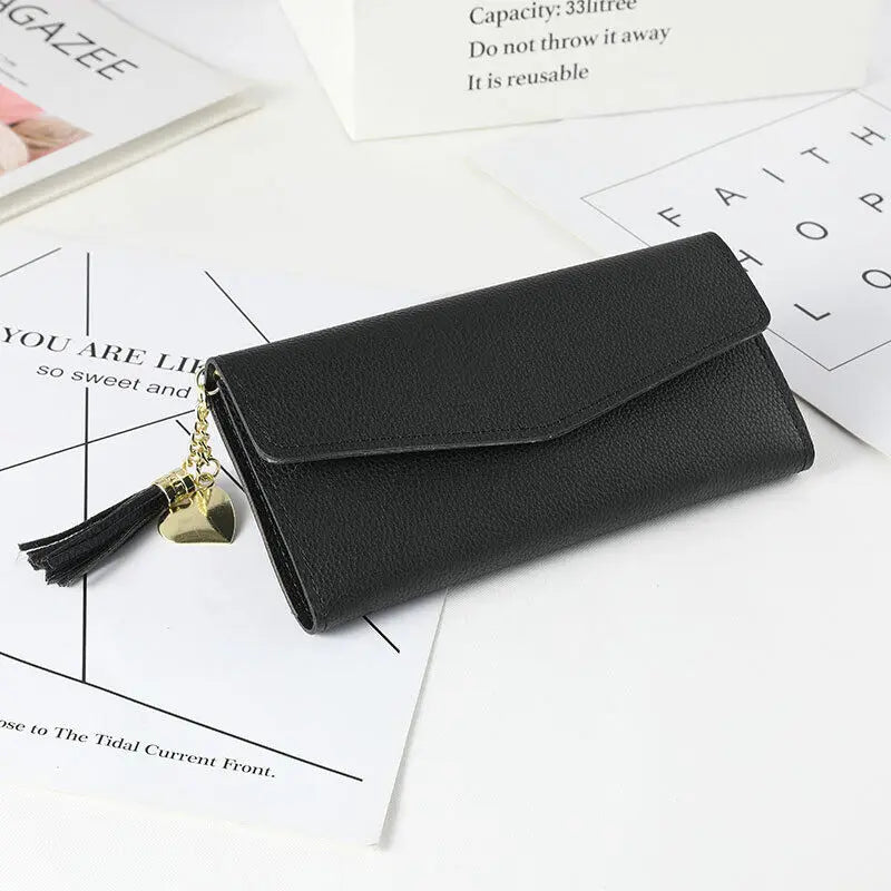 Trendy Fold Wallet With Coin Pocket And Tassle