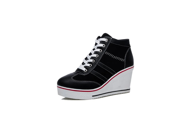 Trendy Canvas style Wedge Heel Shoes