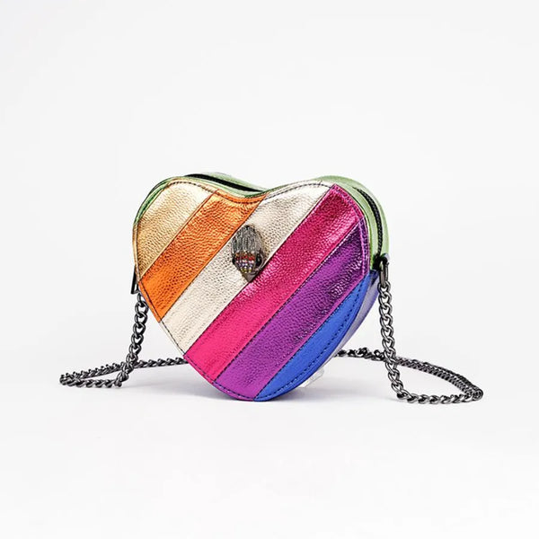 Trendy Heart Rainbow Crossbody Handbag