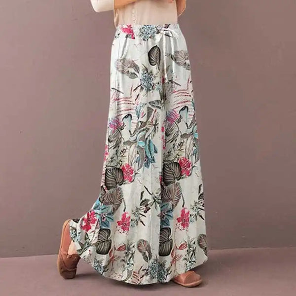 Trendy Bohemian Wide Leg Floral Pants