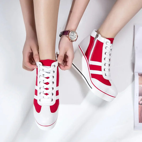 Trendy Canvas style Wedge Heel Shoes