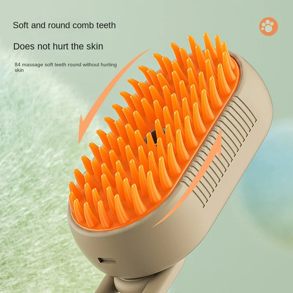 Trendy Steam 3 in 1 Electric Massage Pet Grooming Brush