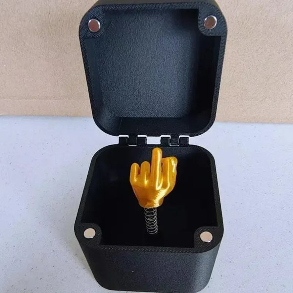 Trendy Pop The Question Middle Finger Jewelry Box