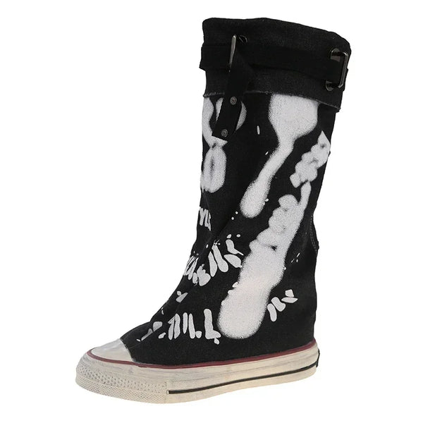Trendy High Top Flat Platform Sneakers