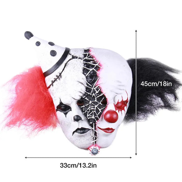 Trendy Double Head Clown Halloween Mask