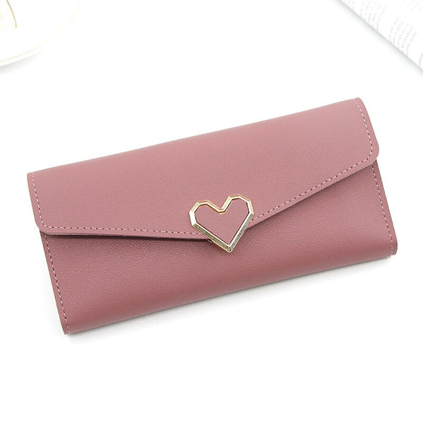 Women Long Wallets Purses Luxury Love Heart Wallets for Ladies Girl Money  Pocket Card Holder Female Wallets Phone Clutch Bag