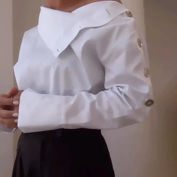 Trendy White Turtleneck Sweater