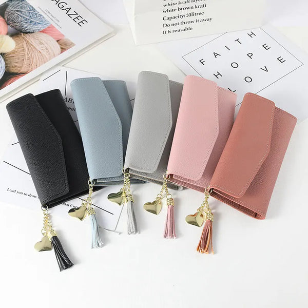 Trendy Fold Wallet With Coin Pocket And Tassle