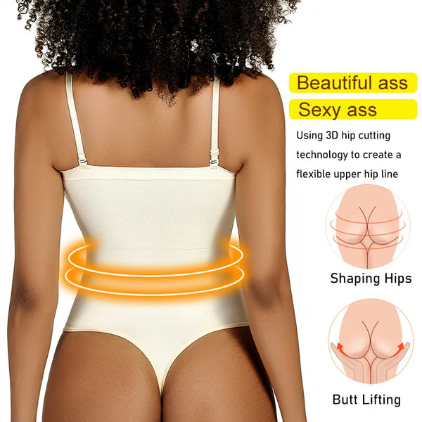 Trendy Strapless Thong Waist Trainer And Lifter