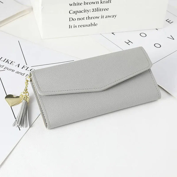 Trendy Fold Wallet With Coin Pocket And Tassle