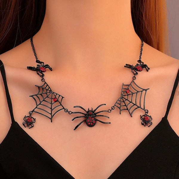 Acrylic Halloween Big Heart Circle Hollow Spider Web Drop Earrings For Women Girls Cobweb Dangle Earrings Festival Charm Jewelry