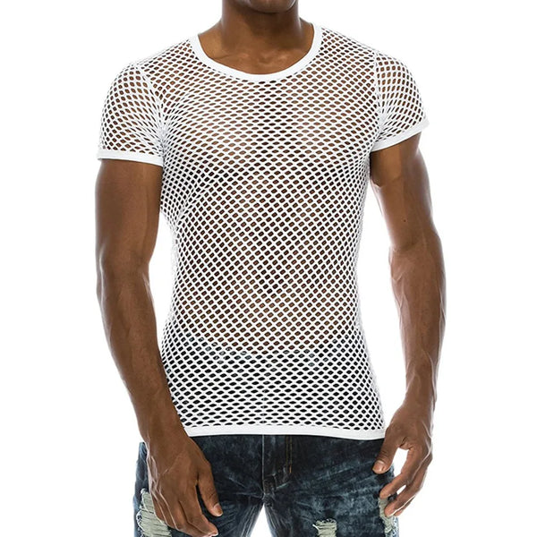 Trendy Men's Mesh Muscle Pullover Top