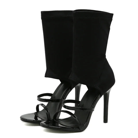 Trendy Hollow Out Boot Inspired Heels