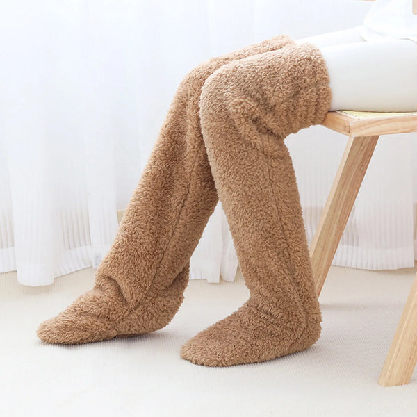 Modieuse Lang Plush Fleece Knie Hoë Sokkies