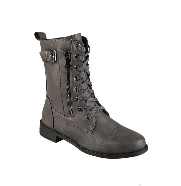 Trendy Leather High Top Platform Boots