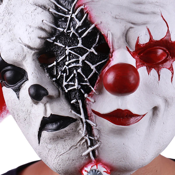 Trendy Double Head Clown Halloween Mask