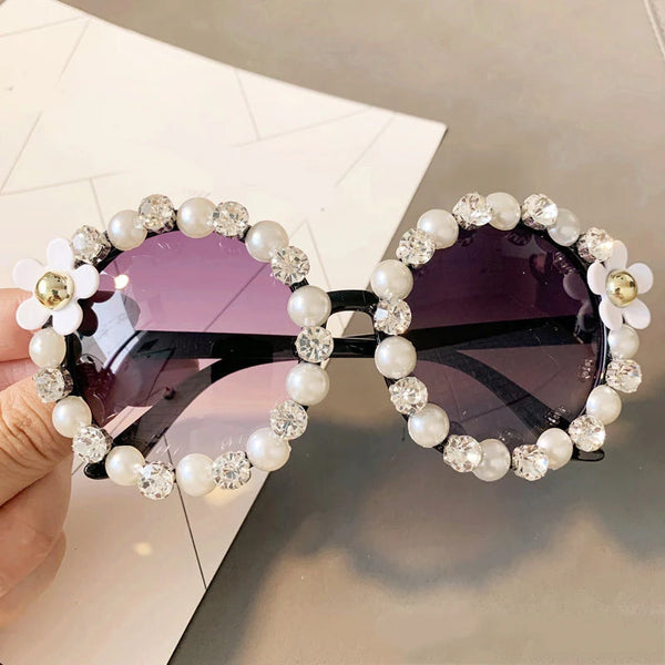 Charming Flower Fashion Cat Eye Sunglasses Women Oculos Vintage Cat Eyes Glasses Brand Designer Men Eyeglasses Shades UV400 O259