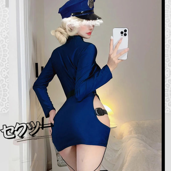 Trendy Female Officer Lingerie With Belt