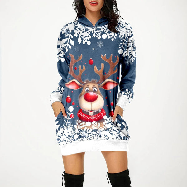 Trendy Ugly Christmas Sweater Reindeer Dress