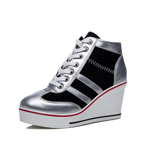 Trendy Canvas style Wedge Heel Shoes
